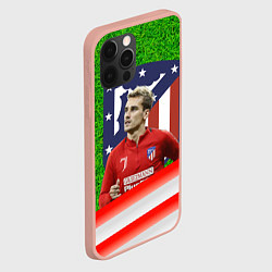 Чехол для iPhone 12 Pro Max Антуан Гризманн Antoine Griezmann спина Z, цвет: 3D-светло-розовый — фото 2