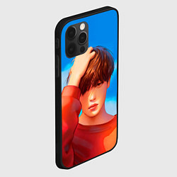 Чехол для iPhone 12 Pro Max Park Jimin Art, цвет: 3D-черный — фото 2