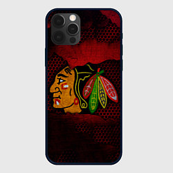 Чехол для iPhone 12 Pro Max CHICAGO NHL, цвет: 3D-черный