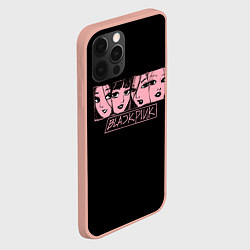 Чехол для iPhone 12 Pro Max Black Pink Art, цвет: 3D-светло-розовый — фото 2