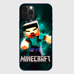 Чехол для iPhone 12 Pro Max MINECRAFT, цвет: 3D-черный