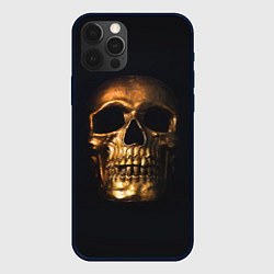 Чехол для iPhone 12 Pro Max Golden Skull, цвет: 3D-черный