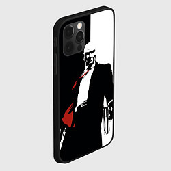 Чехол для iPhone 12 Pro Max Hitman BW, цвет: 3D-черный — фото 2