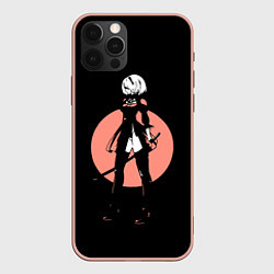 Чехол для iPhone 12 Pro Max Nier Automata, цвет: 3D-светло-розовый