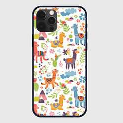 Чехол для iPhone 12 Pro Max Ламы, цвет: 3D-черный
