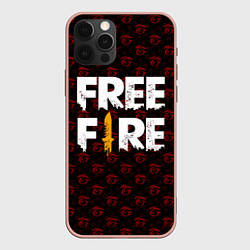 Чехол для iPhone 12 Pro Max FREEFIRE PATTERN GARENA Z, цвет: 3D-светло-розовый