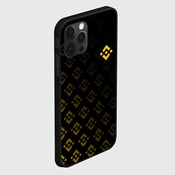 Чехол для iPhone 12 Pro Max BINANCE БИНАНС ПАТТЕРН, цвет: 3D-черный — фото 2