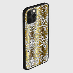 Чехол для iPhone 12 Pro Max Versace gold & white, цвет: 3D-черный — фото 2