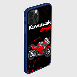 Чехол для iPhone 12 Pro Max KAWASAKI NINJA КАВАСАКИ, цвет: 3D-тёмно-синий — фото 2