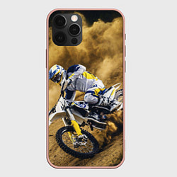 Чехол для iPhone 12 Pro Max HUSQVARNA ХУСКВАРНА SPORT, цвет: 3D-светло-розовый