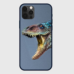 Чехол для iPhone 12 Pro Max Хищный динозавр Dino Z, цвет: 3D-черный