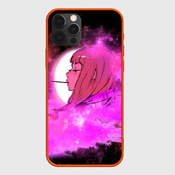 Чехол для iPhone 12 Pro Max Аниме Девушка Розовый Космос, цвет: 3D-красный