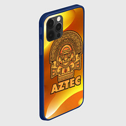 Чехол для iPhone 12 Pro Max Aztec Ацтеки, цвет: 3D-тёмно-синий — фото 2