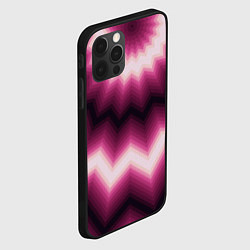 Чехол для iPhone 12 Pro Max Черно-пурпурный калейдоскоп, цвет: 3D-черный — фото 2