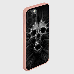 Чехол для iPhone 12 Pro Max ЧЕРЕП С КЛЫКАМИ, цвет: 3D-светло-розовый — фото 2