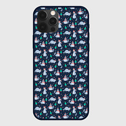 Чехол для iPhone 12 Pro Max НОВОГОДНИЙ ЕНОТ COON Z, цвет: 3D-черный