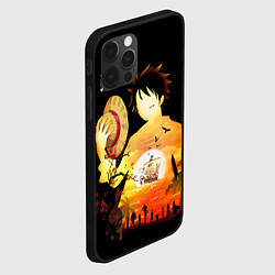 Чехол для iPhone 12 Pro Max Силуэт Луффи One piece, цвет: 3D-черный — фото 2