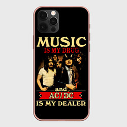 Чехол iPhone 12 Pro Max MUSYC IS MY DRUG and ACDC IS MY DEALER