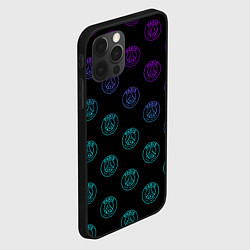 Чехол для iPhone 12 Pro Max PSG NEON ПСЖ НЕОН, цвет: 3D-черный — фото 2