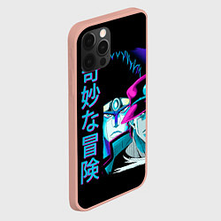 Чехол для iPhone 12 Pro Max Дзётаро и Дио, JoJo’s Bizarre, цвет: 3D-светло-розовый — фото 2
