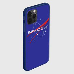 Чехол для iPhone 12 Pro Max Space X, цвет: 3D-тёмно-синий — фото 2