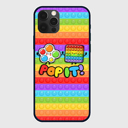 Чехол для iPhone 12 Pro Max POP IT - SIMPLE DIMPL, цвет: 3D-черный