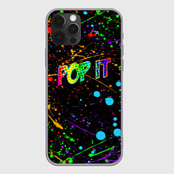 Чехол для iPhone 12 Pro Max POP IT CRAZY BRUSHES ПОП ИТ БРЫЗГИ КРАСОК, цвет: 3D-серый