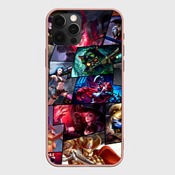 Чехол для iPhone 12 Pro Max Лига Легенд, чемпионы, цвет: 3D-светло-розовый