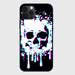 Чехол для iPhone 12 Pro Max Мерцающий череп, цвет: 3D-черный