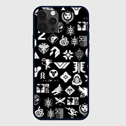 Чехол для iPhone 12 Pro Max DESTINY 2 PATTERN GAME LOGO ДЕСТИНИ 2 ПАТТЕРН СИМВ, цвет: 3D-черный