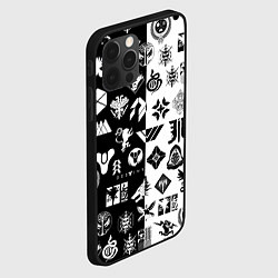 Чехол для iPhone 12 Pro Max DESTINY LOGOBOMBING ЧЁРНО БЕЛОЕ, цвет: 3D-черный — фото 2