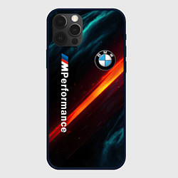 Чехол для iPhone 12 Pro Max BMW M PERFORMANCE NEON БМВ М НЕОН, цвет: 3D-черный