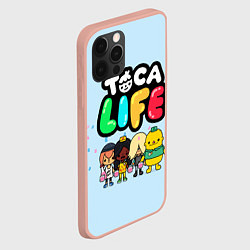 Чехол для iPhone 12 Pro Max Toca Life: Logo, цвет: 3D-светло-розовый — фото 2