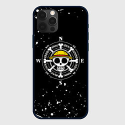 Чехол для iPhone 12 Pro Max ONE PIECE ВАН ПИС ЧЕРЕП БРЫЗГИ КРАСОК, цвет: 3D-черный