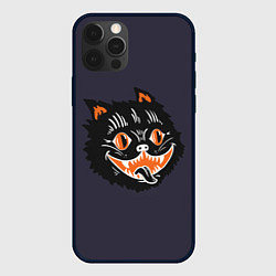 Чехол для iPhone 12 Pro Max Одержимый кот, цвет: 3D-черный