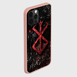 Чехол для iPhone 12 Pro Max BERSERK LOGO GRUNGE RED, цвет: 3D-светло-розовый — фото 2