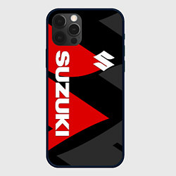 Чехол для iPhone 12 Pro Max SUZUKI СУЗУКИ RED LOGO, цвет: 3D-черный