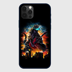 Чехол для iPhone 12 Pro Max РОКЗИЛЛА, цвет: 3D-черный