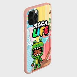 Чехол для iPhone 12 Pro Max Toca Life: Crocodile, цвет: 3D-светло-розовый — фото 2