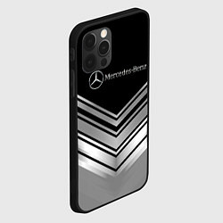 Чехол для iPhone 12 Pro Max Mercedes-Benz Текстура, цвет: 3D-черный — фото 2
