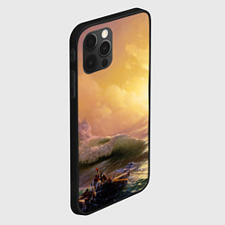 Чехол для iPhone 12 Pro Max Шторм в море девятый вал, цвет: 3D-черный — фото 2