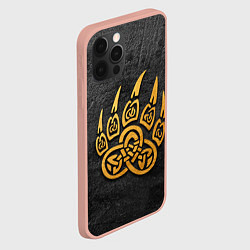 Чехол для iPhone 12 Pro Max Золотая медвежья лапа, цвет: 3D-светло-розовый — фото 2