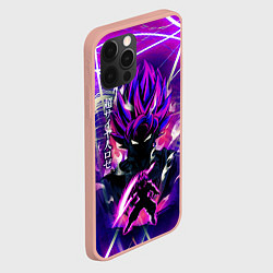 Чехол для iPhone 12 Pro Max Гоку Блек Anime Dragon Ball Super Saiyan, цвет: 3D-светло-розовый — фото 2