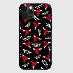 Чехол для iPhone 12 Pro Max CHICAGO BULLS БЫКИ УЗОР, цвет: 3D-черный