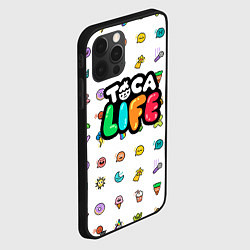 Чехол для iPhone 12 Pro Max Логотип Toca Boca Тока Бока, цвет: 3D-черный — фото 2