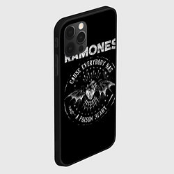 Чехол для iPhone 12 Pro Max Сердце Рамонс, цвет: 3D-черный — фото 2