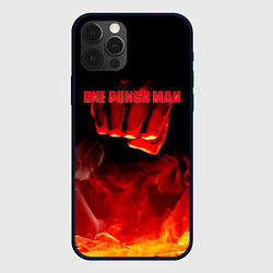 Чехол для iPhone 12 Pro Max Кулак One Punch-Man в огне, цвет: 3D-черный