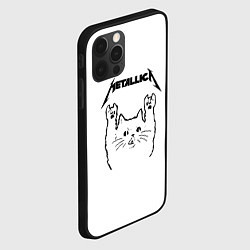 Чехол для iPhone 12 Pro Max Metallica Meowtallica, цвет: 3D-черный — фото 2