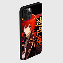 Чехол для iPhone 12 Pro Max Genshin Impact - Дилюк, цвет: 3D-черный — фото 2