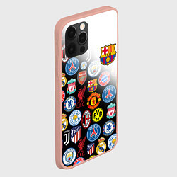 Чехол для iPhone 12 Pro Max FC BARCELONA LOGOBOMBING, цвет: 3D-светло-розовый — фото 2